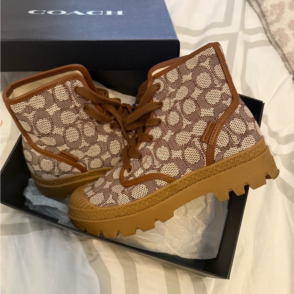Coach Trooper Signature Jacquard Boots